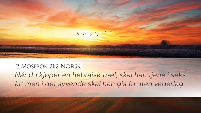 2 Mosebok 21:2 NORSK Bible Verse Image