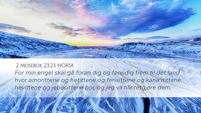 2 Mosebok 23:23 NORSK Bible Verse Image