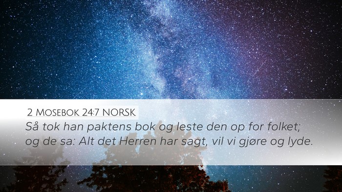 2 Mosebok 24:7 NORSK Bible Verse Image