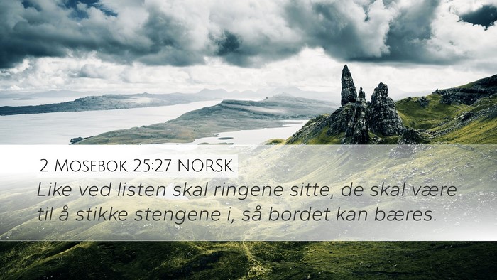 2 Mosebok 25:27 NORSK Bible Verse Image