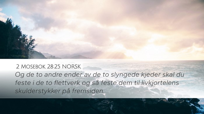 2 Mosebok 28:25 NORSK Bible Verse Image