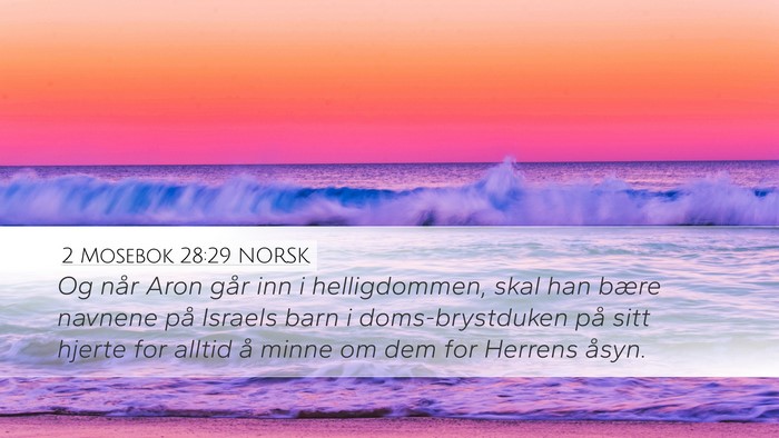 2 Mosebok 28:29 NORSK Bible Verse Image