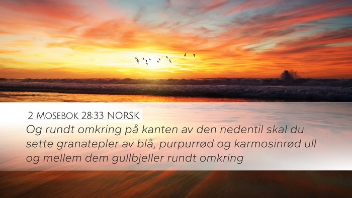 2 Mosebok 28:33 NORSK Bible Verse Image