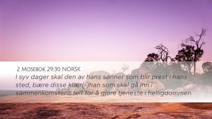 2 Mosebok 29:30 NORSK Bible Verse Image