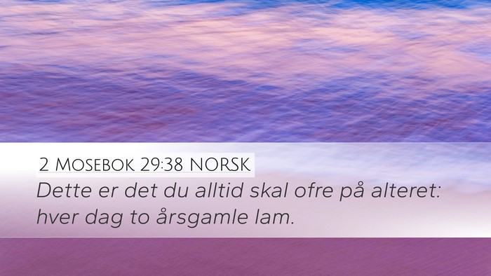 2 Mosebok 29:38 NORSK Bible Verse Image