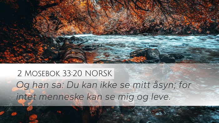 2 Mosebok 33:20 NORSK Bible Verse Image