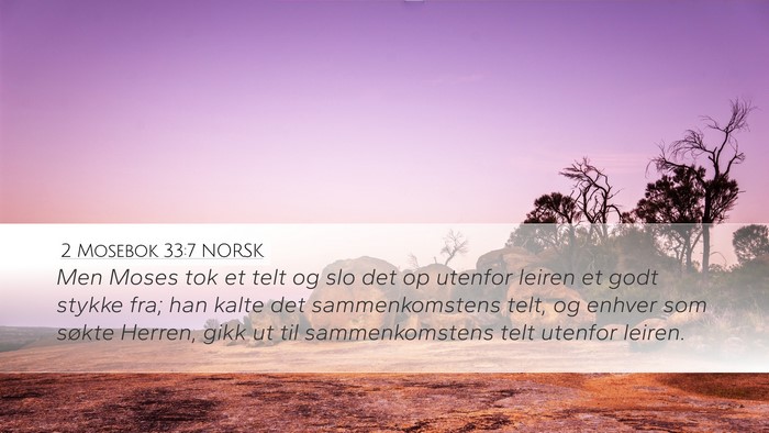 2 Mosebok 33:7 NORSK Bible Verse Image