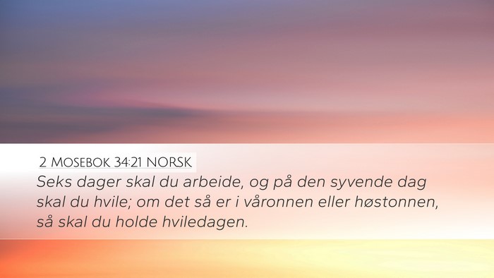 2 Mosebok 34:21 NORSK Bible Verse Image