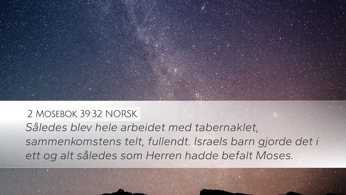2 Mosebok 39:32 NORSK Bible Verse Image