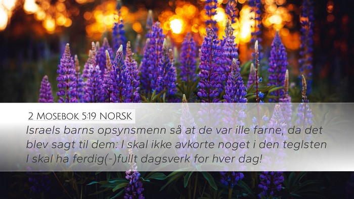 2 Mosebok 5:19 NORSK Bible Verse Image