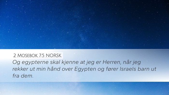 2 Mosebok 7:5 NORSK Bible Verse Image