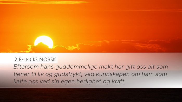 2 Peter 1:3 NORSK Bible Verse Image
