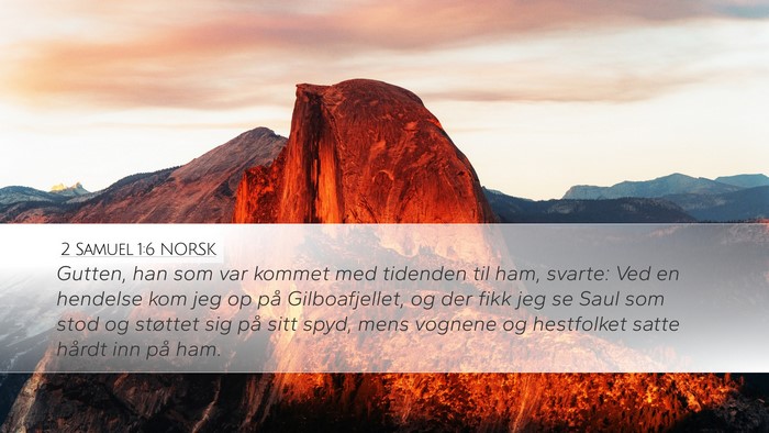 2 Samuel 1:6 NORSK Bible Verse Image