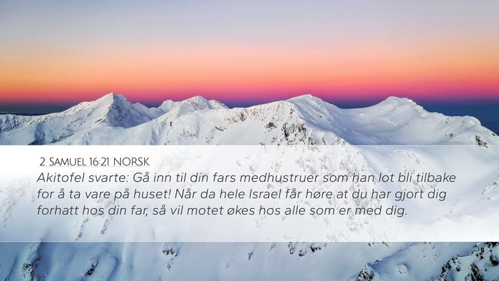 2 Samuel 16:21 NORSK Bible Verse Image