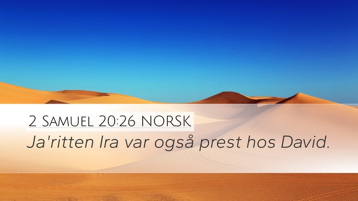 2 Samuel 20:26 NORSK Bible Verse Image