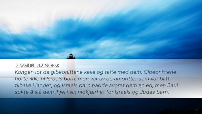 2 Samuel 21:2 NORSK Bible Verse Image