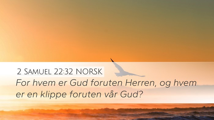 2 Samuel 22:32 NORSK Bible Verse Image