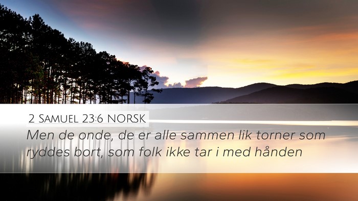 2 Samuel 23:6 NORSK Bible Verse Image