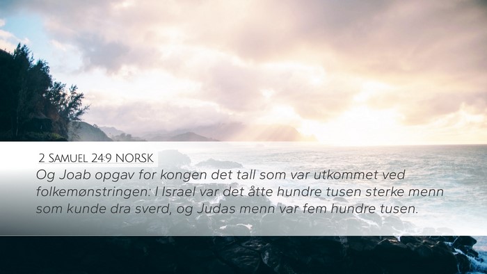 2 Samuel 24:9 NORSK Bible Verse Image