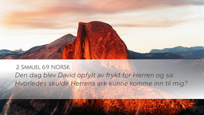 2 Samuel 6:9 NORSK Bible Verse Image