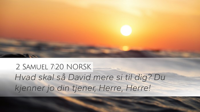 2 Samuel 7:20 NORSK Bible Verse Image