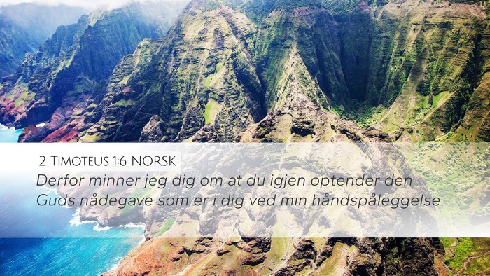 2 Timoteus 1:6 NORSK Bible Verse Image