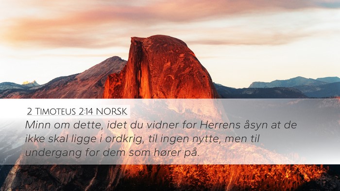 2 Timoteus 2:14 NORSK Bible Verse Image