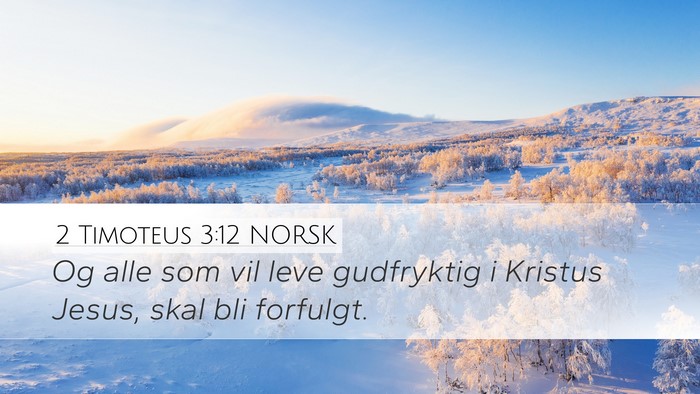 2 Timoteus 3:12 NORSK Bible Verse Image
