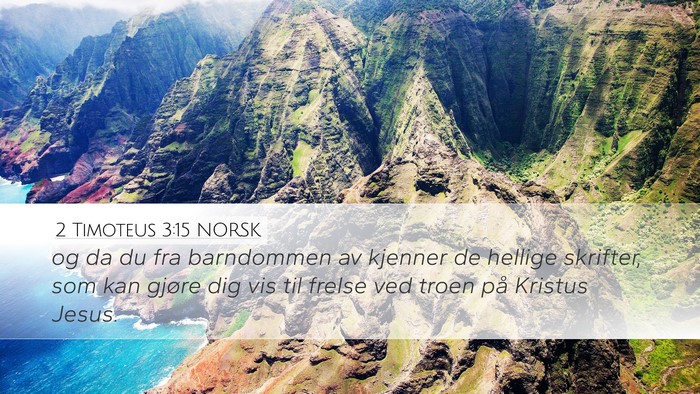 2 Timoteus 3:15 NORSK Bible Verse Image
