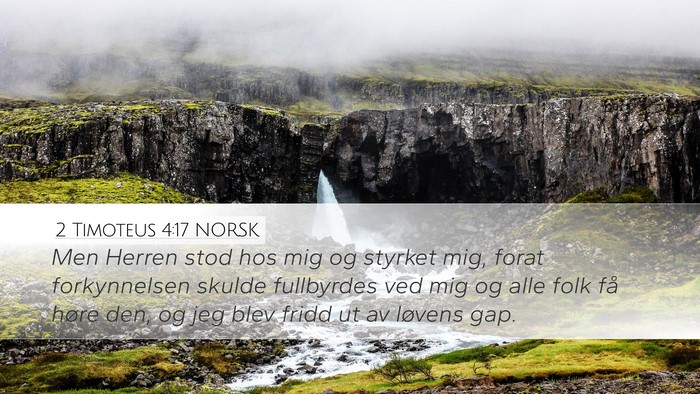 2 Timoteus 4:17 NORSK Bible Verse Image