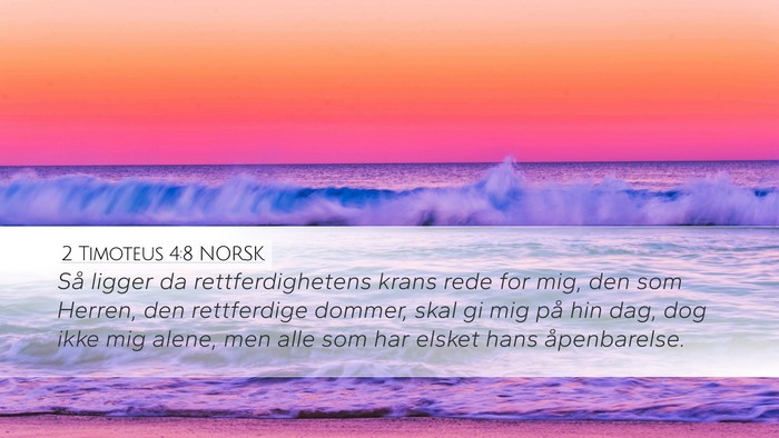 2 Timoteus 4:8 NORSK Bible Verse Image