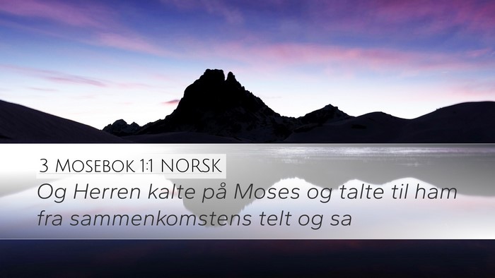 3 Mosebok 1:1 NORSK Bible Verse Image