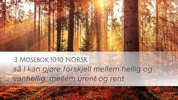 3 Mosebok 10:10 NORSK Bible Verse Image