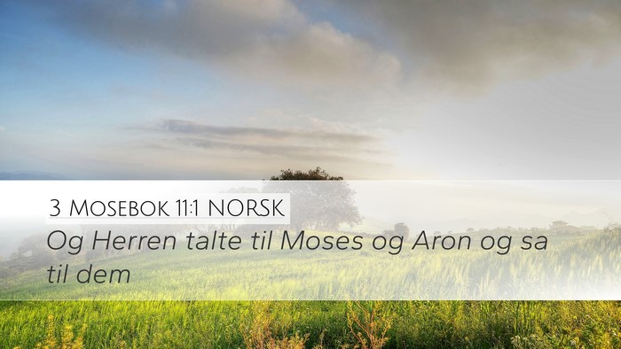 3 Mosebok 11:1 NORSK Bible Verse Image