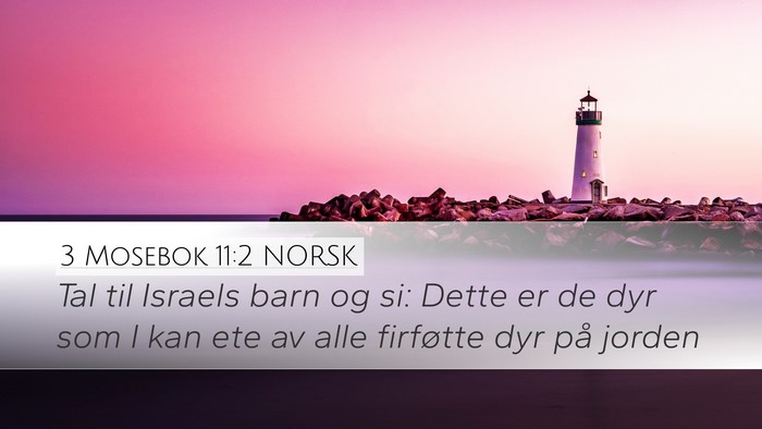 3 Mosebok 11:2 NORSK Desktop Wallpaper - Tal til Israels barn og si: Dette er de dyr som I - Desktop Bible Verse Wallpaper