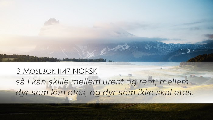 3 Mosebok 11:47 NORSK Bible Verse Image
