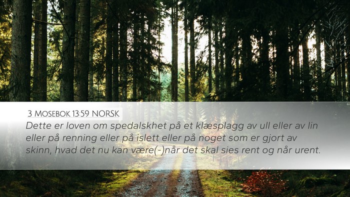 3 Mosebok 13:59 NORSK Bible Verse Image