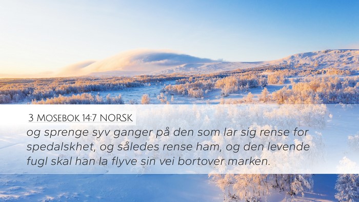 3 Mosebok 14:7 NORSK Bible Verse Image