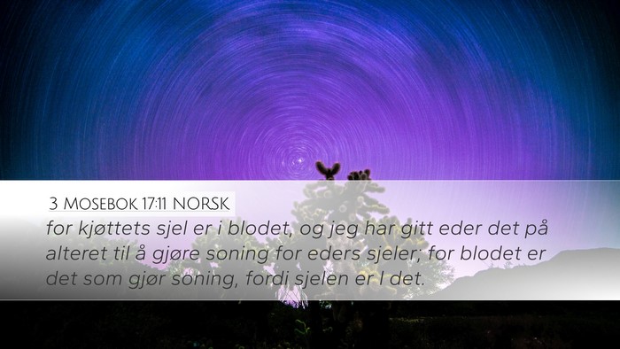 3 Mosebok 17:11 NORSK Bible Verse Image