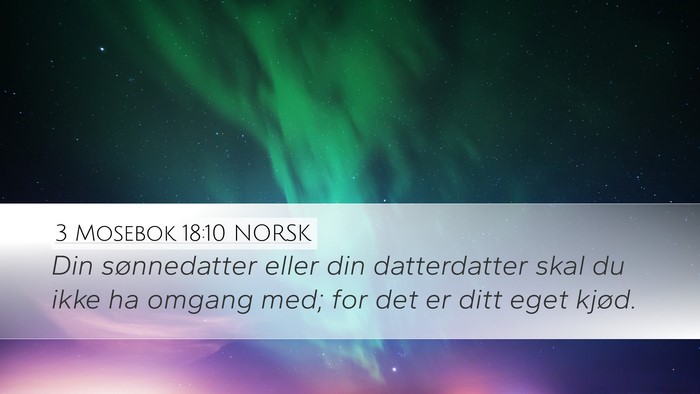 3 Mosebok 18:10 NORSK Desktop Wallpaper - Din sønnedatter eller din datterdatter skal du - Desktop Bible Verse Wallpaper