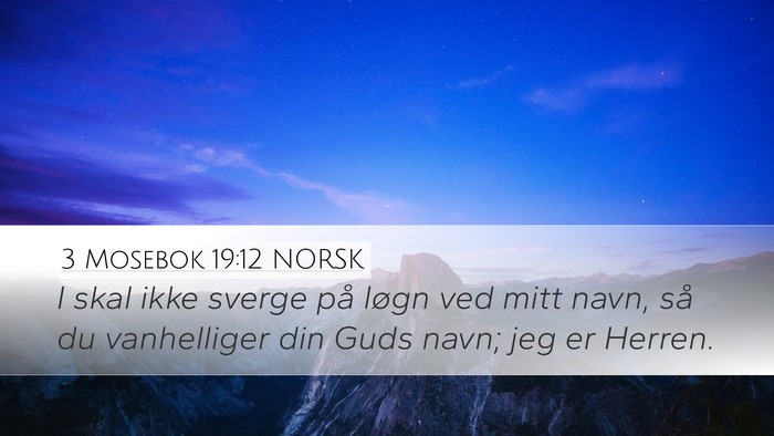 3 Mosebok 19:12 NORSK Bible Verse Image
