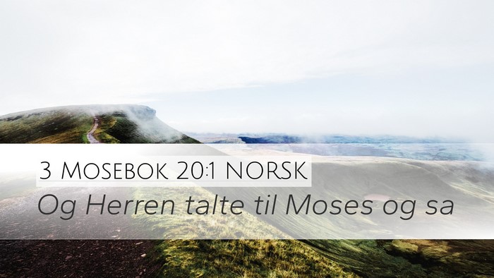 3 Mosebok 20:1 NORSK Desktop Wallpaper - Og Herren talte til Moses og - Desktop Bible Verse Wallpaper