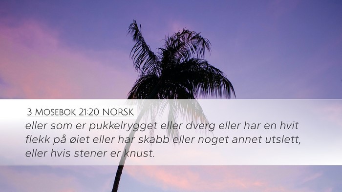 3 Mosebok 21:20 NORSK Bible Verse Image