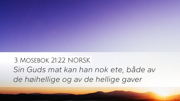 3 Mosebok 21:22 NORSK Bible Verse Image