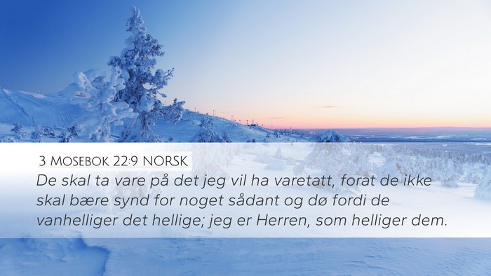 3 Mosebok 22:9 NORSK Bible Verse Image