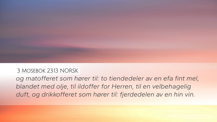 3 Mosebok 23:13 NORSK Bible Verse Image