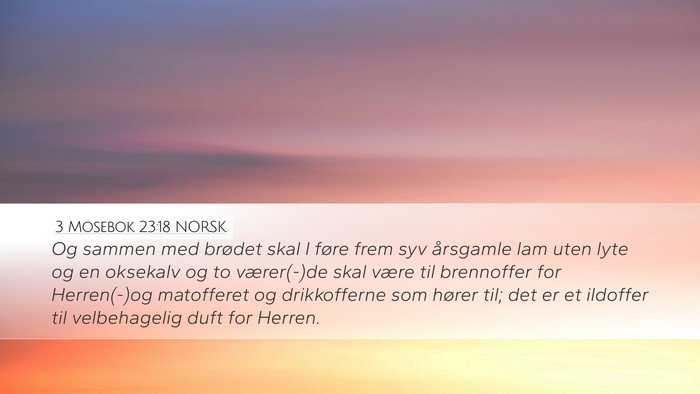 3 Mosebok 23:18 NORSK Bible Verse Image