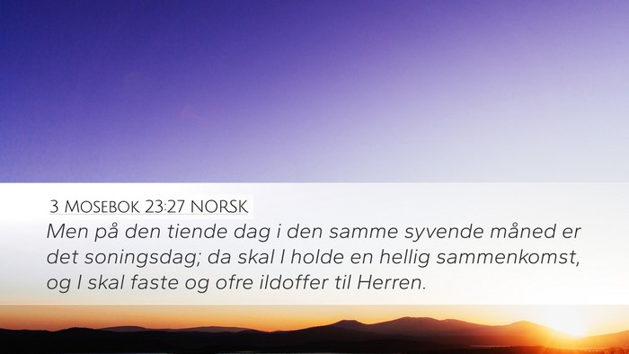 3 Mosebok 23:27 NORSK Bible Verse Image