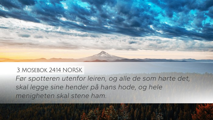 3 Mosebok 24:14 NORSK Bible Verse Image