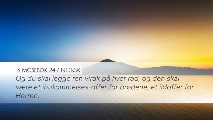 3 Mosebok 24:7 NORSK Bible Verse Image